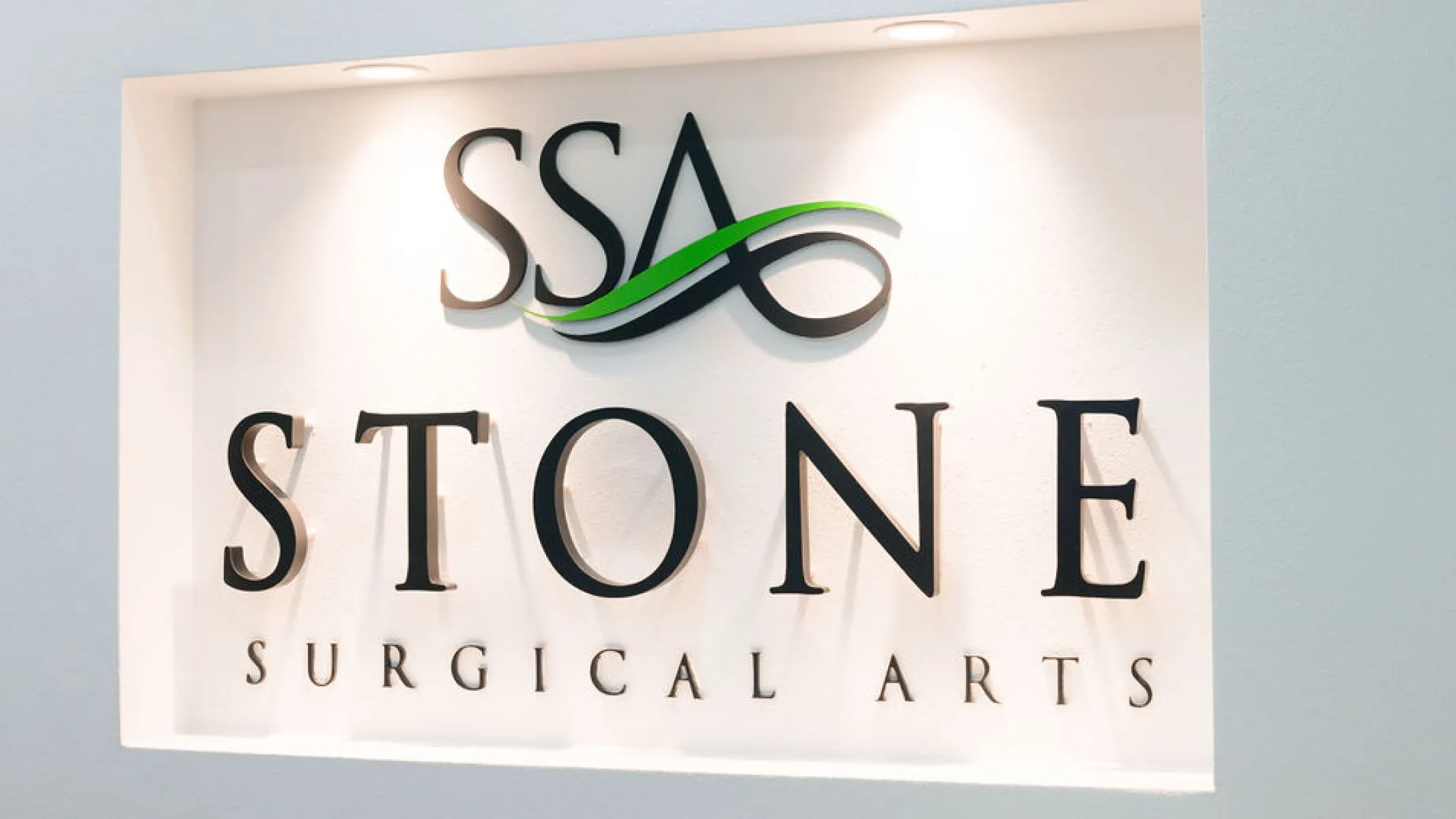 The practice's sign